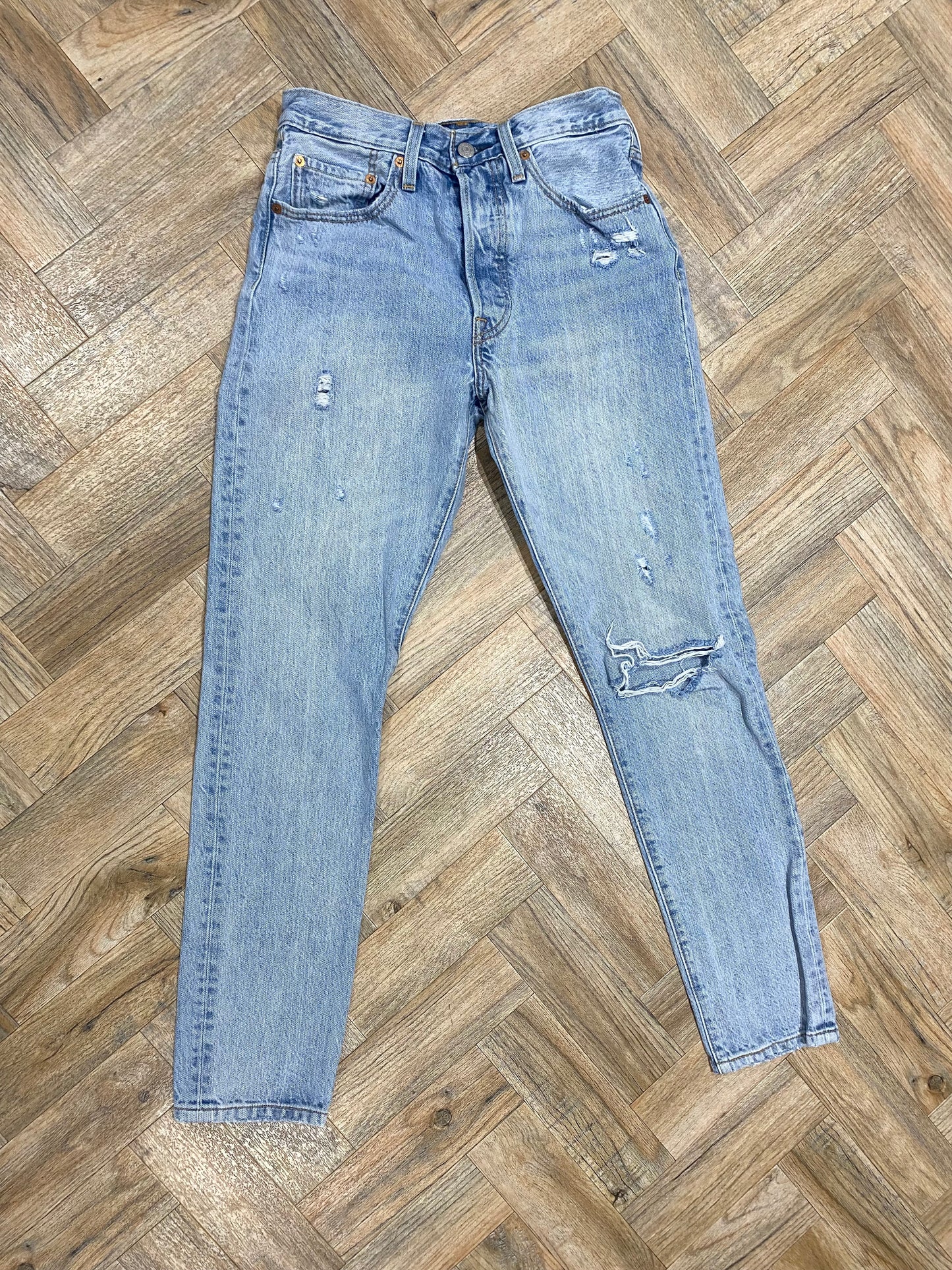 Vintage Blue 501 27/30 Tapered