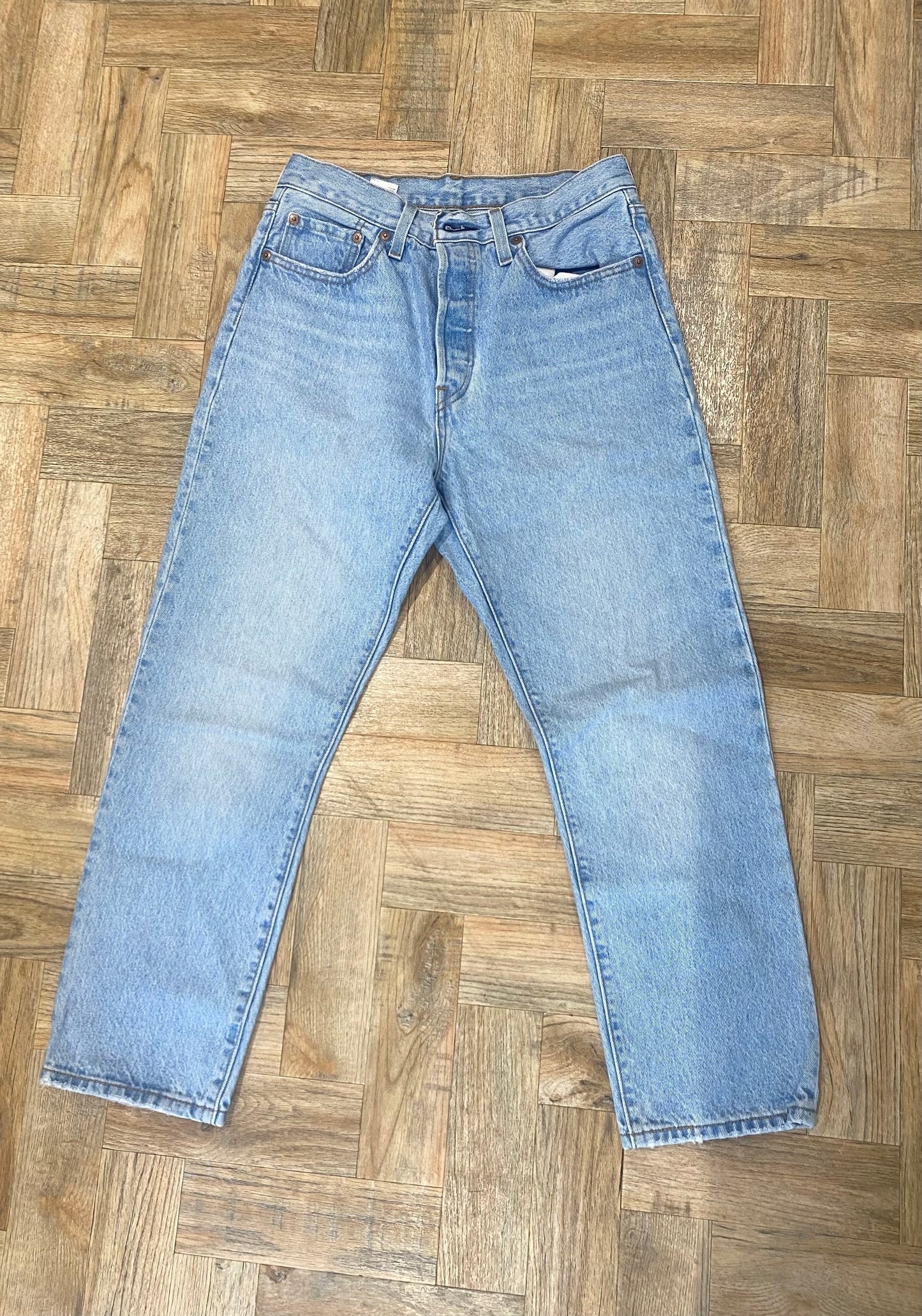 Vintage Blue 501 29/25 Cropped